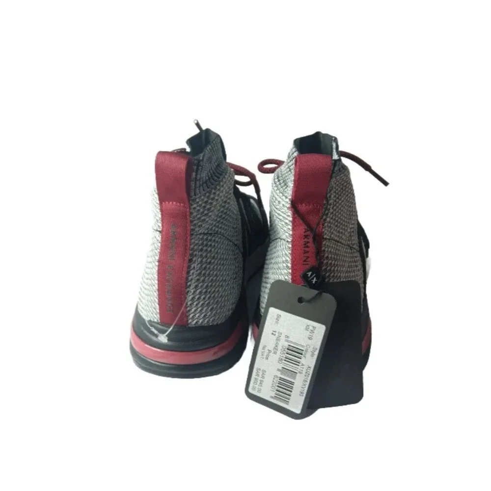 Armani Exchange Mens Shoes Size 13 Sneakers Black Red White